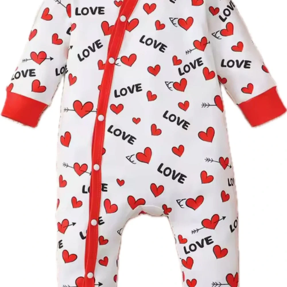 New Love Heart Print sleeper outfit NB 0-1 month